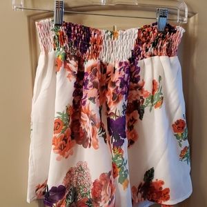 Chiffon floral shorts